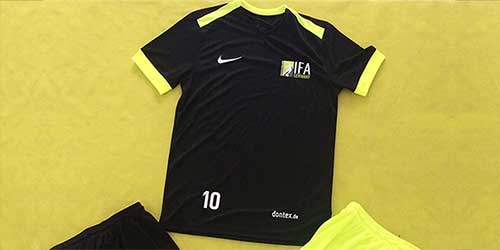 IFA Jersey from your club for the decoration of the International Football Academy in Ebern Germany